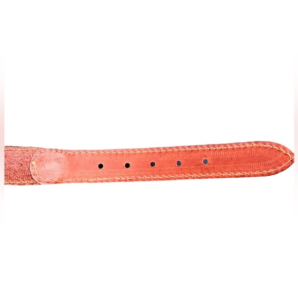 🔥🤎NWT Dockers size 34 brown leather belt & brass buckle. Unique braided style! - Picture 6 of 7